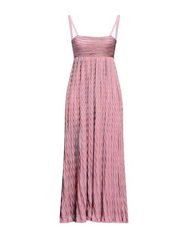 M Missoni Woman Midi Dress Pink Size 2 Cotton, Viscose, Polyester