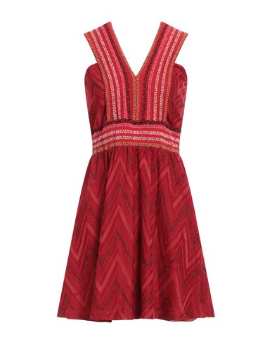 M Missoni Woman Mini Dress Red Size M Cotton, Viscose, Metallic Fiber, Polyamide