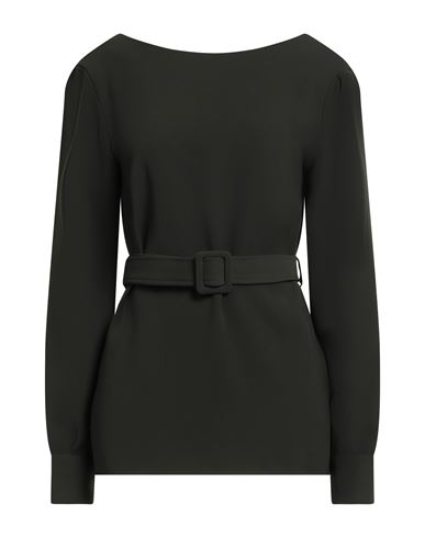 P.a.r.o.s.h P. A.r. O.s. H. Woman Top Dark Green Size S Polyester In Black