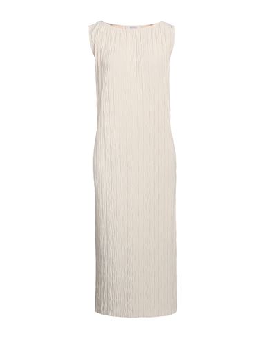 Shop Max Mara Woman Midi Dress Ivory Size Xs Polyester In White