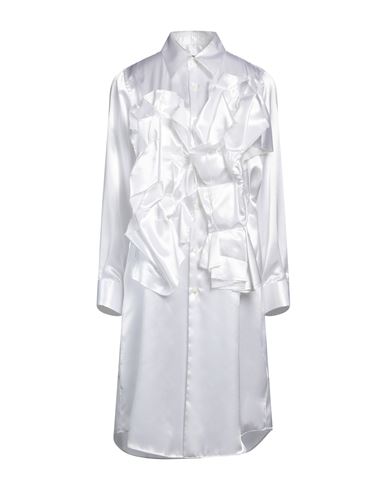 Shop Comme Des Garçons Woman Midi Dress White Size M Polyester