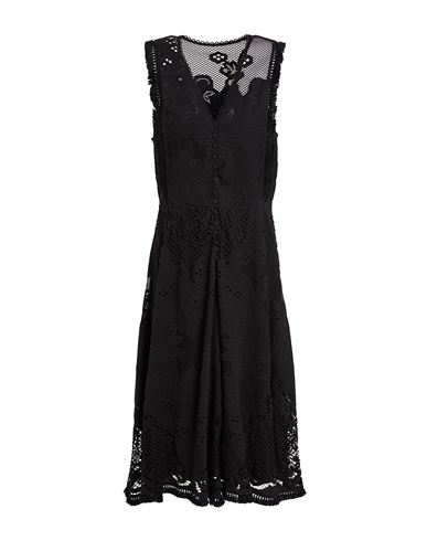 Shop Beatrice B Beatrice .b Woman Midi Dress Black Size 4 Cotton, Polyamide