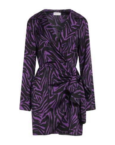 Lokita Milano Woman Mini Dress Dark Purple Size L Polyester