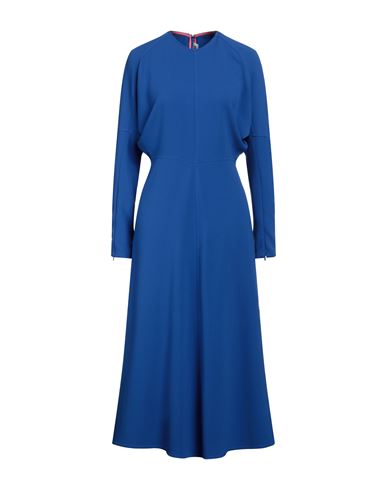 Shop Victoria Beckham Woman Midi Dress Blue Size 4 Viscose, Acetate, Elastane
