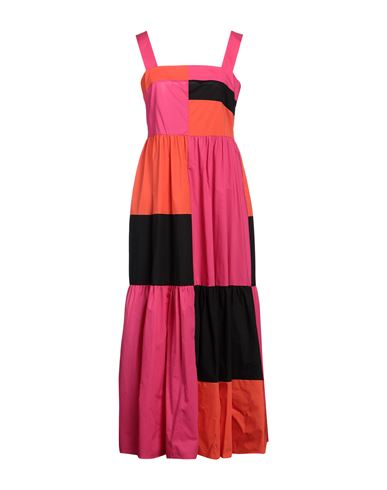 Shop Pierantonio Gaspari Woman Maxi Dress Fuchsia Size 10 Cotton In Pink