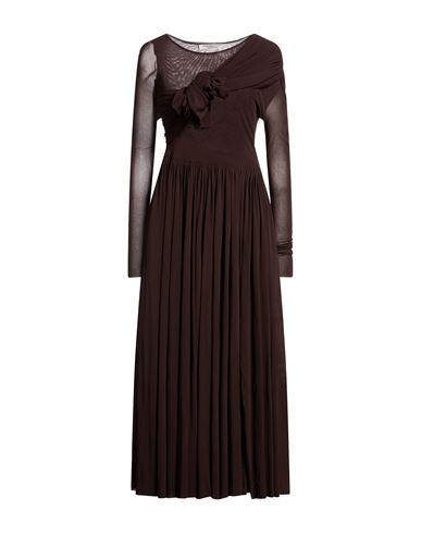 Philosophy Di Lorenzo Serafini Woman Midi Dress Brown Size 4 Polyamide In Brown