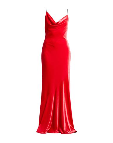 Philosophy Di Lorenzo Serafini Woman Maxi Dress Red Size 6 Polyester, Elastane
