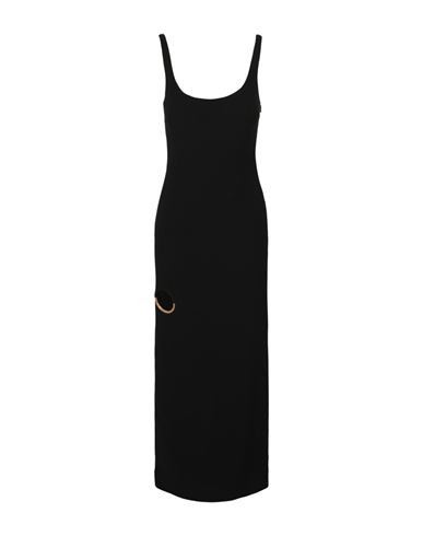 Versace Ring Cutout Sleeveless Maxi Dress Woman Maxi Dress Black Size 8 Silk