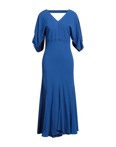 Victoria Beckham Cady Maxi Dress In Blue