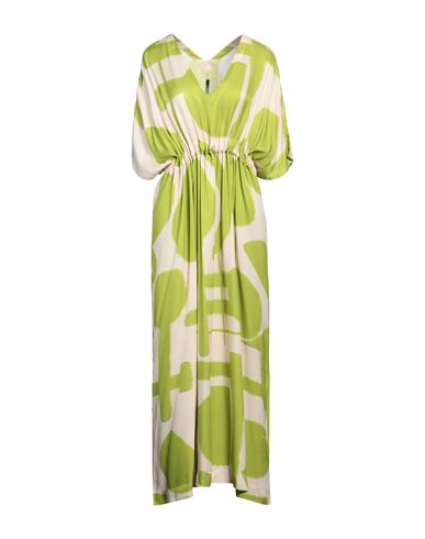 Shop Pierantonio Gaspari Woman Maxi Dress Acid Green Size 14 Viscose