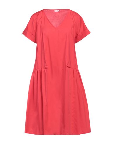 Shop Rossopuro Woman Midi Dress Red Size S Cotton