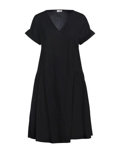 Shop Rossopuro Woman Midi Dress Black Size L Cotton