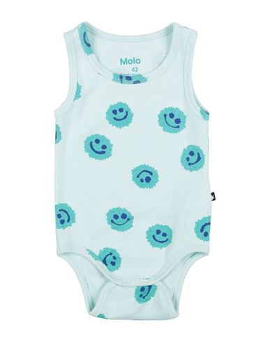 Shop Molo Newborn Baby Bodysuit Sky Blue Size 3 Organic Cotton, Elastane