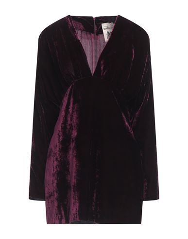 Shop Semicouture Woman Mini Dress Dark Purple Size 8 Viscose, Polyamide