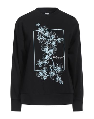 Shop Karl Lagerfeld Woman Sweatshirt Black Size L Cotton