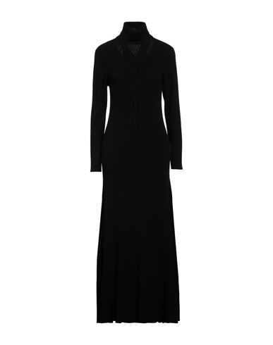 Fabiana Filippi Woman Maxi Dress Black Size 8 Virgin Wool, Silk, Cashmere