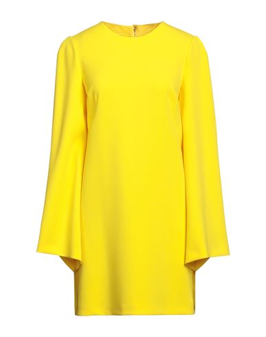 Shop Dolce & Gabbana Woman Mini Dress Yellow Size 10 Polyester, Viscose, Elastane