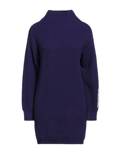 Shop Hinnominate Woman Mini Dress Purple Size S Acrylic, Polyester