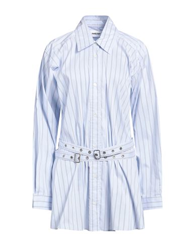 Shop Ambush Woman Mini Dress Sky Blue Size 6 Cotton, Polyester