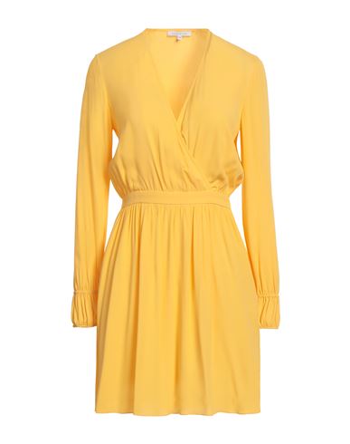 Shop Patrizia Pepe Woman Mini Dress Yellow Size 4 Viscose