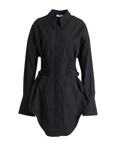 MUGLER MUGLER WOMAN MINI DRESS BLACK SIZE 8 COTTON 