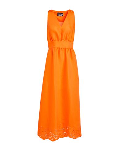 Boutique Moschino Woman Maxi Dress Orange Size 8 Viscose, Polyester, Cotton
