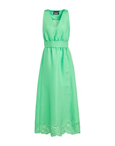 Boutique Moschino Woman Maxi Dress Green Size 12 Viscose, Polyester, Cotton