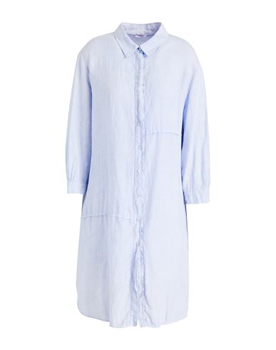 Shop Rossopuro Woman Mini Dress Light Blue Size S Linen
