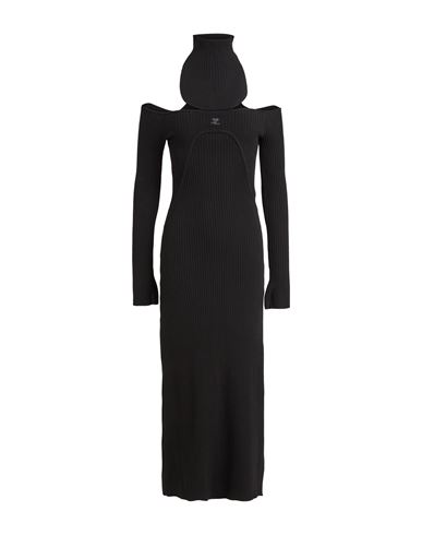 Courrèges Courreges Woman Midi Dress Black Size M Viscose, Polyester In Black