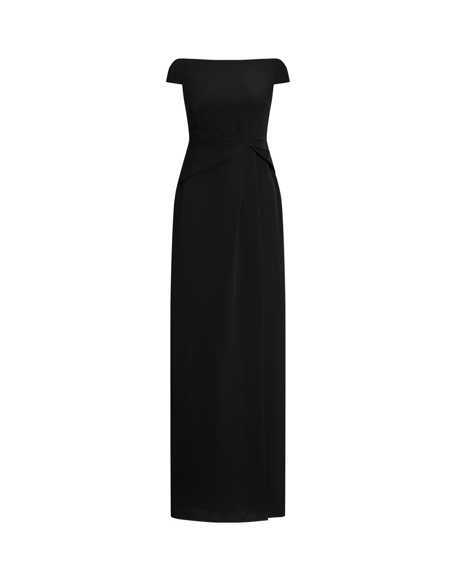 ԥ볫LAUREN RALPH LAUREN ǥ ޥɥ쥹 ֥å 4 ꥵݥꥨƥ 89% / ݥꥦ쥿 11% CREPE OFF-THE-SHOULDER GOWN