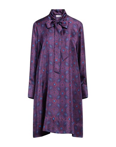 Shop Rosso35 Woman Midi Dress Purple Size 6 Silk