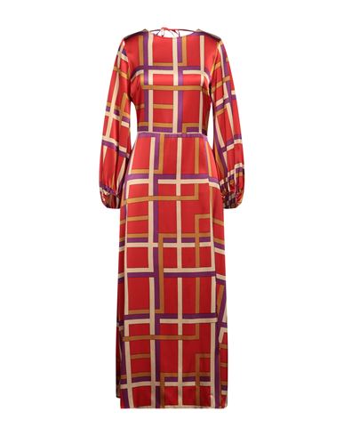 Shop Momoní Woman Maxi Dress Tomato Red Size 10 Silk, Elastane