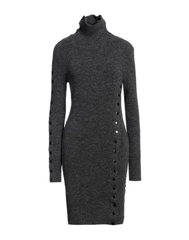 Isabel Marant Woman Mini Dress Lead Size 8 Polyamide, Acrylic, Alpaca Wool, Wool, Elastane In Gray