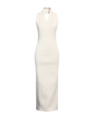 Shop Khaite Woman Maxi Dress Ivory Size M Viscose, Polyester, Polyamide, Elastane In White
