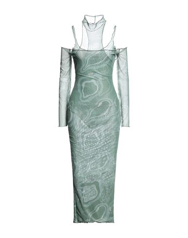 Julfer Woman Midi Dress Green Size 2 Polyester, Elastane