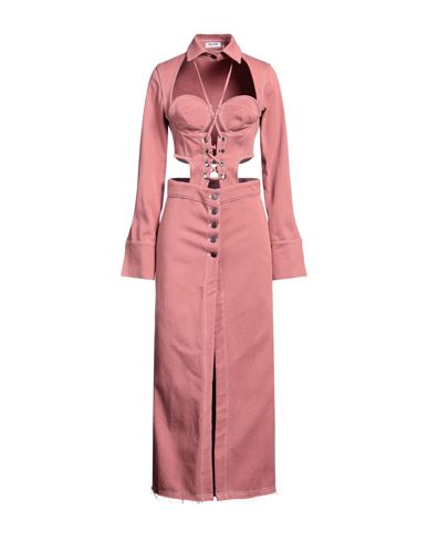 Julfer Woman Maxi Dress Pastel Pink Size 6 Cotton