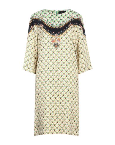 Etro Mix-print Shift Dress In Beige
