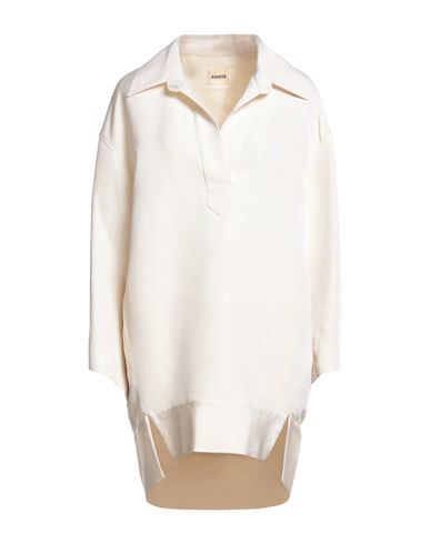 Khaite Woman Mini Dress Cream Size 6 Viscose, Virgin Wool In White