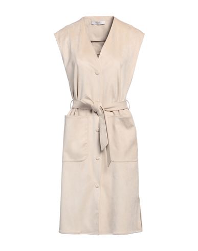 Max Mara Woman Midi Dress Beige Size L Polyester, Elastane In Neutral