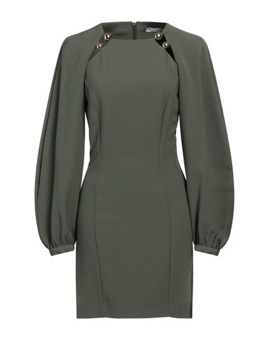 Shop Simona Corsellini Woman Mini Dress Military Green Size 8 Polyester, Elastane