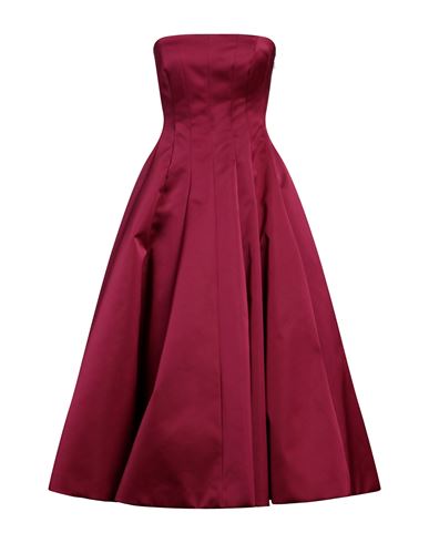 Shop Rochas Woman Midi Dress Fuchsia Size 6 Polyester In Pink