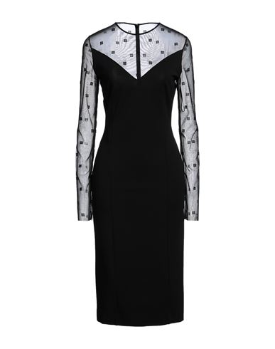 Shop Givenchy Woman Midi Dress Black Size 10 Viscose, Polyamide, Elastane