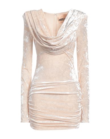 Aniye By Woman Mini Dress Beige Size 6 Polyester, Elastane