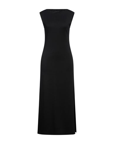 Shop Barena Venezia Barena Woman Maxi Dress Black Size 10 Virgin Wool, Elastane