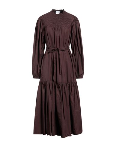 Patou Woman Maxi Dress Dark Brown Size 6 Cotton