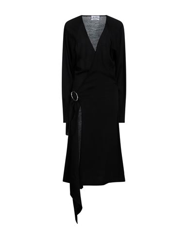 Shop Attico The  Woman Midi Dress Black Size 4 Wool