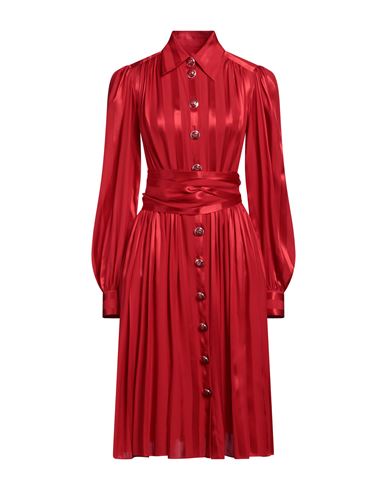Dolce & Gabbana Woman Midi Dress Red Size 6 Silk