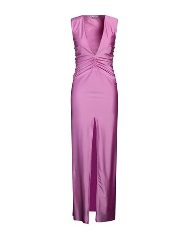 Shop House Of Amen Woman Maxi Dress Mauve Size 6 Polyamide, Elastane In Purple