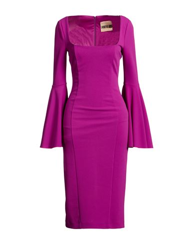 Aniye By Woman Midi Dress Mauve Size 10 Polyester, Elastane In Purple