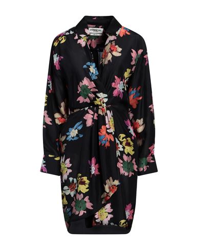 Essentiel Antwerp Woman Mini Dress Midnight Blue Size 8 Silk In Blue